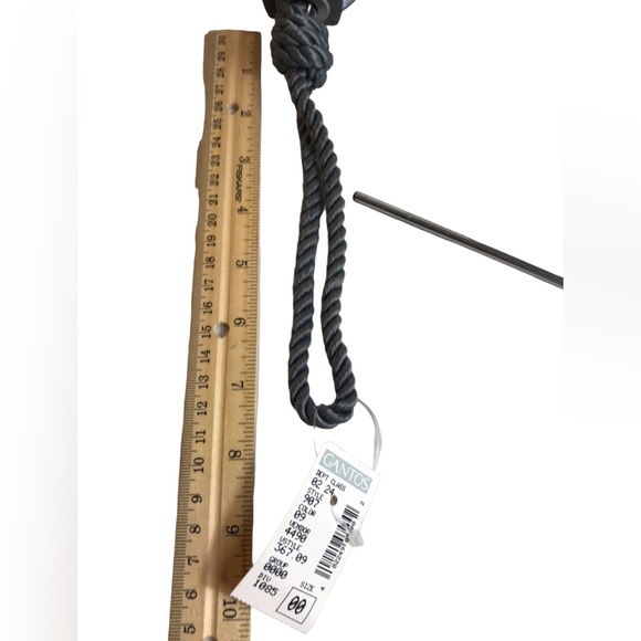 Vintage Evening Bag Purse Gunmetal Silver Gray Rope Handle Small Prom Wedding - Picture 6 of 9